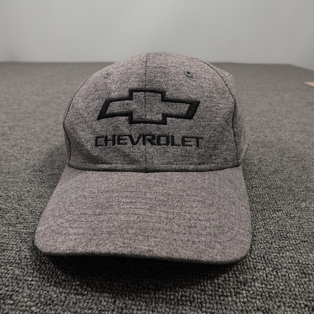Chevrolet Hat Cap Snap Back Mens Gray Embroidered Bowtie H3 Headwear Baseball